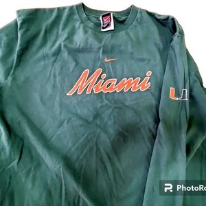 1990s University of Miami long sleeve tshirt